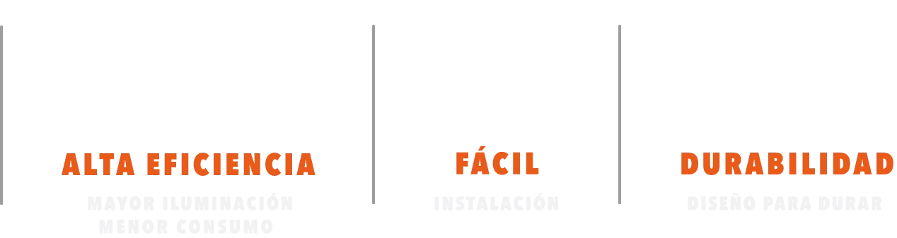 Alta Eficiencia, Fácil Instalación, Durabilidad